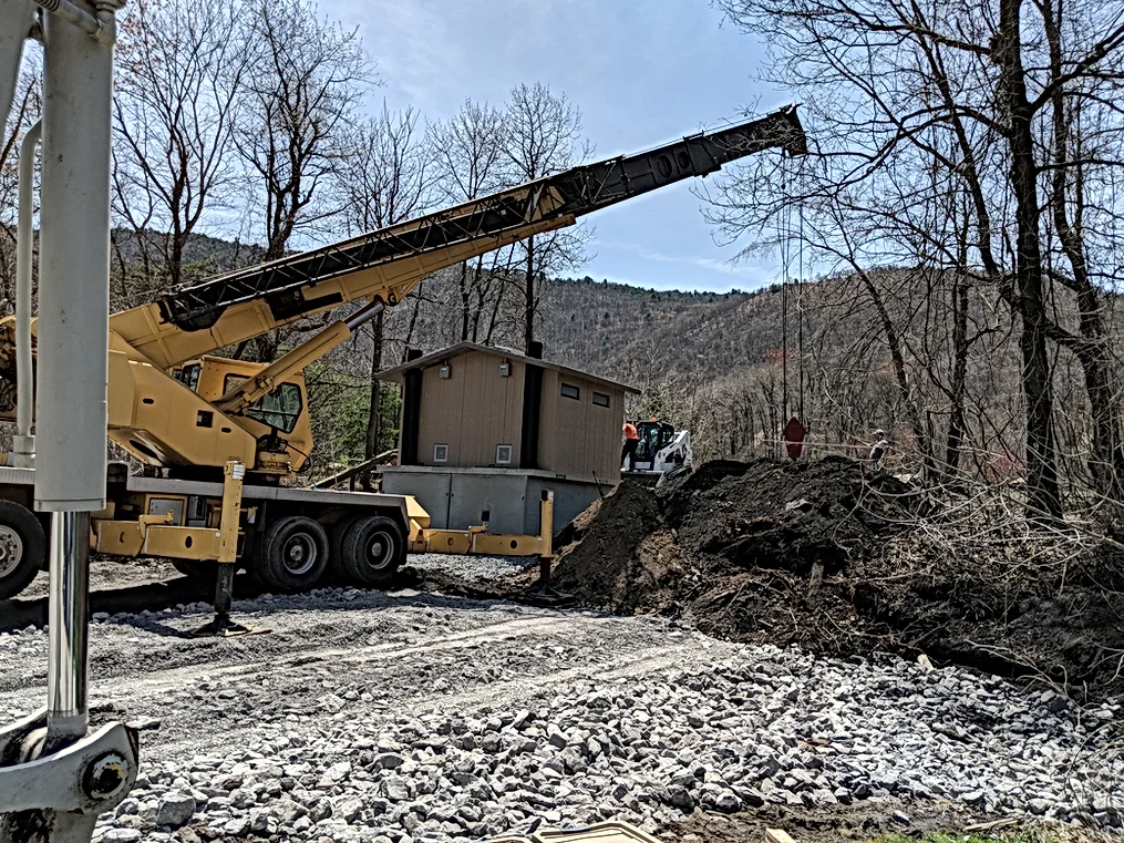 Vault toilet. New vault toilet installed 5/2/18 - Riverview Park
